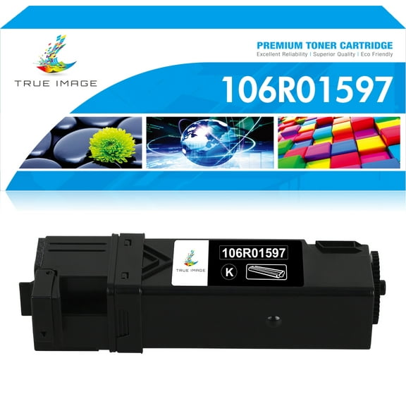 True Image 1-Pack Compatible Toner Cartridge for Xerox 106R01597 Work with Phaser 6500 6500N 6500DN WorkCentre 6505 6505N 6505DN Printer (Black)