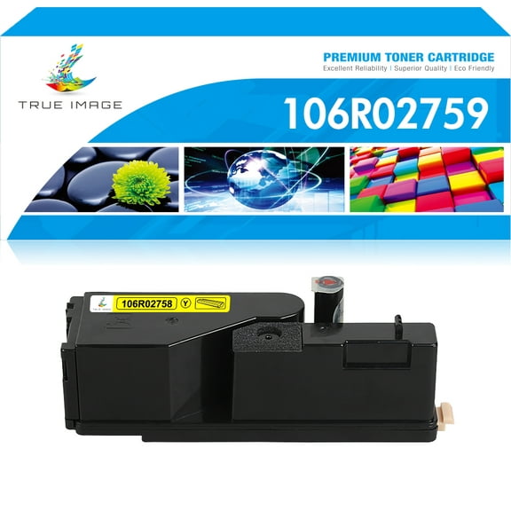 True Image Compatible Toner Cartridge for Xerox 106R02758 Xerox Phaser 6020/6022 WorkCentre 6025/6027 (Yellow 1-Pack)