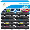thumbnail image 1 of True Image 10-Pack Compatible Toner Cartridge for Dell 593-BBBU Work with Dell Color Laser Printer C2660dn C2665dnf (4*Black,2*Cyan,2*Magenta,2*Yellow), 1 of 11
