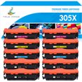 thumbnail image 1 of True Image 10-Pack Compatible Toner Cartridge for HP CE410X 305X Work with Pro 400 Color M451 MFP M475 CP2025 CM2320 Printer (4*Black,2*Cyan,2*Magenta,2*Yellow), 1 of 11