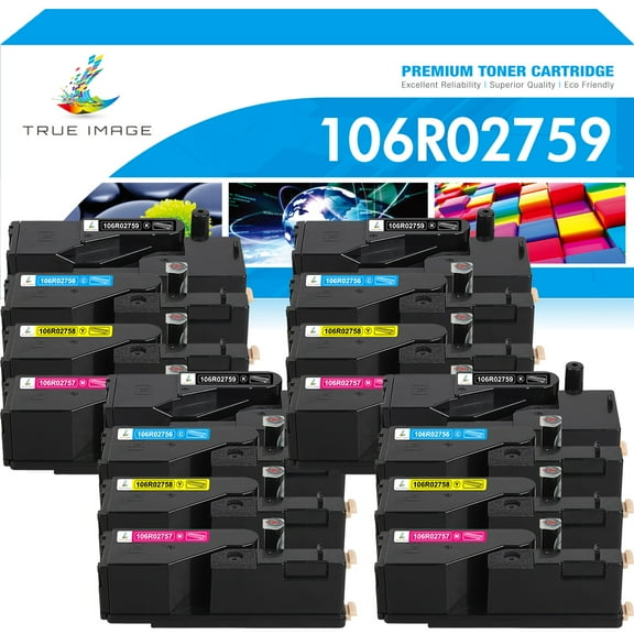 True Image 16-Pack Compatible Toner Cartridge for Xerox 106R02759 Phaser 6020 6022 WorkCentre 6025 6027 Printer (4*Black,4*Cyan,4*Magenta,4*Yellow)
