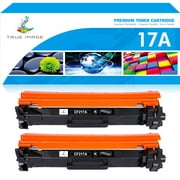 True Image 17A CF217A Toner Cartridge Compatible for HP 17A CF217A LaserJet Pro M102w M102a MFP M130nw M130fw M130fn M130a Printer (Black,2-Pack)