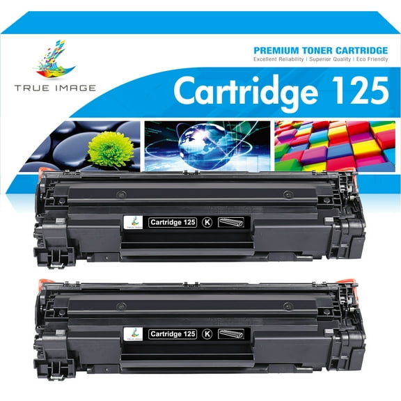True Image 2-Pack Compatible Toner Cartridge Replacement for Canon 125 LBP6000 MF3010(Black)