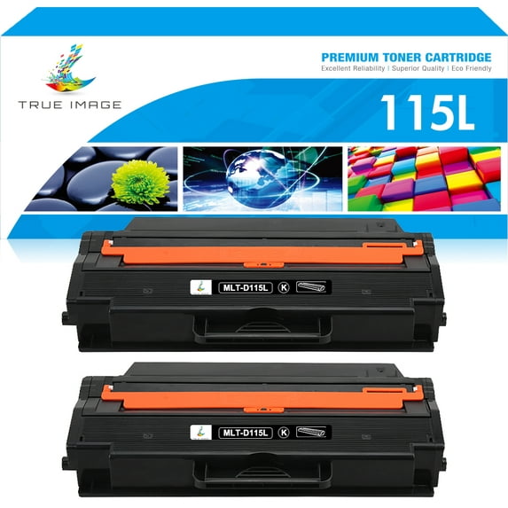 True Image 2-Pack Compatible Toner Cartridge for Samsung MLT-D115L Work with Xpress SL-M2620ND SL-M2820DW SL-M2820ND SL-L2670FN SL-L2670FDD Printer (Black)