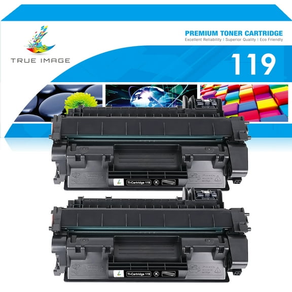 True Image 2-Pack Compatible Toner Cartridge for Canon 119 MF6160DW MF414DW MF416DW MF5850DN MF5880DN MF5950DN LBP253DW LBP6300DN Printer (Black)