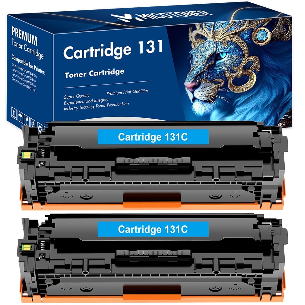 MICOTONER 2-Pack Compatible Toner Cartridge for Canon 131C imageCLASS MF8280Cw MF628Cw MF624Cw LBP7110C Printer (Cyan)