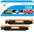 thumbnail image 1 of True Image 2-Pack Compatible Toner Cartridge for HP CE310A 126A Work with Pro CP1025 CP1025NW M275 MFP M175A M175NW Printer (Black), 1 of 11