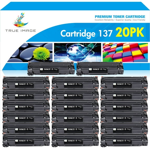 True Image 20-Pack Compatible Toner Cartridge for Canon 137 CRG137 9435B001 Work with ImageClass MF212w MF216n MF227dw MF229dw LBP151dw MF244dw MF232w MF247dw(Black)