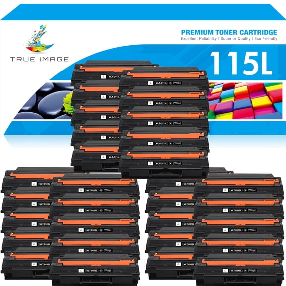 True Image 30-Pack Compatible Toner Cartridge for Samsung MLT-D115L Work with Xpress SL-M2620ND SL-M2820DW M2670FN M2870FD SL-M2820ND Printer (Black)