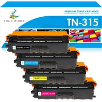 True Image 4-Pack Compatible Toner Cartridge for Brother TN315 TN-315 HL-4150CDN MFC-9560CDW HL-4570CDW MFC-9460CDN MFC-9970CD Printer (Black, Cyan, Magenta, Yellow)