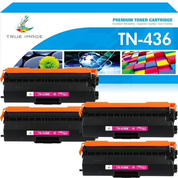 True Image 4-Pack Compatible Toner Cartridge for Brother TN436 TN-436M MFC-L8900CDW HL-L9310CDW HL-L8360CDW HL-L9310CDW MFC-L9570CDW (Magenta)