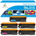 thumbnail image 1 of True Image 5-Pack Compatible Toner Cartridge for Brother TN315 TN-315 HL-4150CDN MFC-9560CDW HL-4570CDW MFC-9460CDN MFC-9970CD Printer (2*Black,Cyan,Magenta,Yellow), 1 of 9