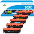 thumbnail image 1 of True Image 5-Pack Compatible Toner Cartridge for HP CE410X 305X Work with Pro 400 Color M451 MFP M475 CP2025 CM2320 Printer (2*Black,Cyan,Magenta,Yellow), 1 of 11