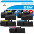 thumbnail image 1 of True Image 5-Pack Compatible Toner Cartridge for Dell 593-BBJX Work with Dell E525W Printer Ink (2*Black,Cyan,Magenta,Yellow), 1 of 10