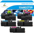 thumbnail image 1 of True Image 5-Pack Compatible Toner Cartridge for Xerox 106R02759 Phaser 6020 6022 WorkCentre 6025 6027 Printer (2*Black,Cyan,Magenta,Yellow), 1 of 10
