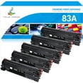 thumbnail image 1 of True Image 5-Pack Compatible Toner Cartridge with Chip for HP CF283A 83A Work with HP LaserJet Pro MFP M125rnw M126nw M126a M127fn M128fn M225dw Printer (Black), 1 of 10