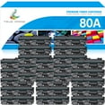 thumbnail image 1 of True Image 50-Pack Compatible Toner Cartridge for HP CF280A 80A LaserJet 400 M401A M401DN M401DW MFP M425DN M425DW Printer Ink (Black), 1 of 10