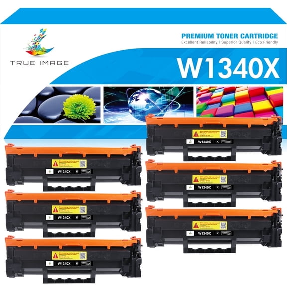 True Image 6-Pack Compatible Toner Cartridge NO CHIP Compatible for HP W1340X 134X W1340A 134A Laserjet MFP M234dw M234sdn M234sdw(Black)