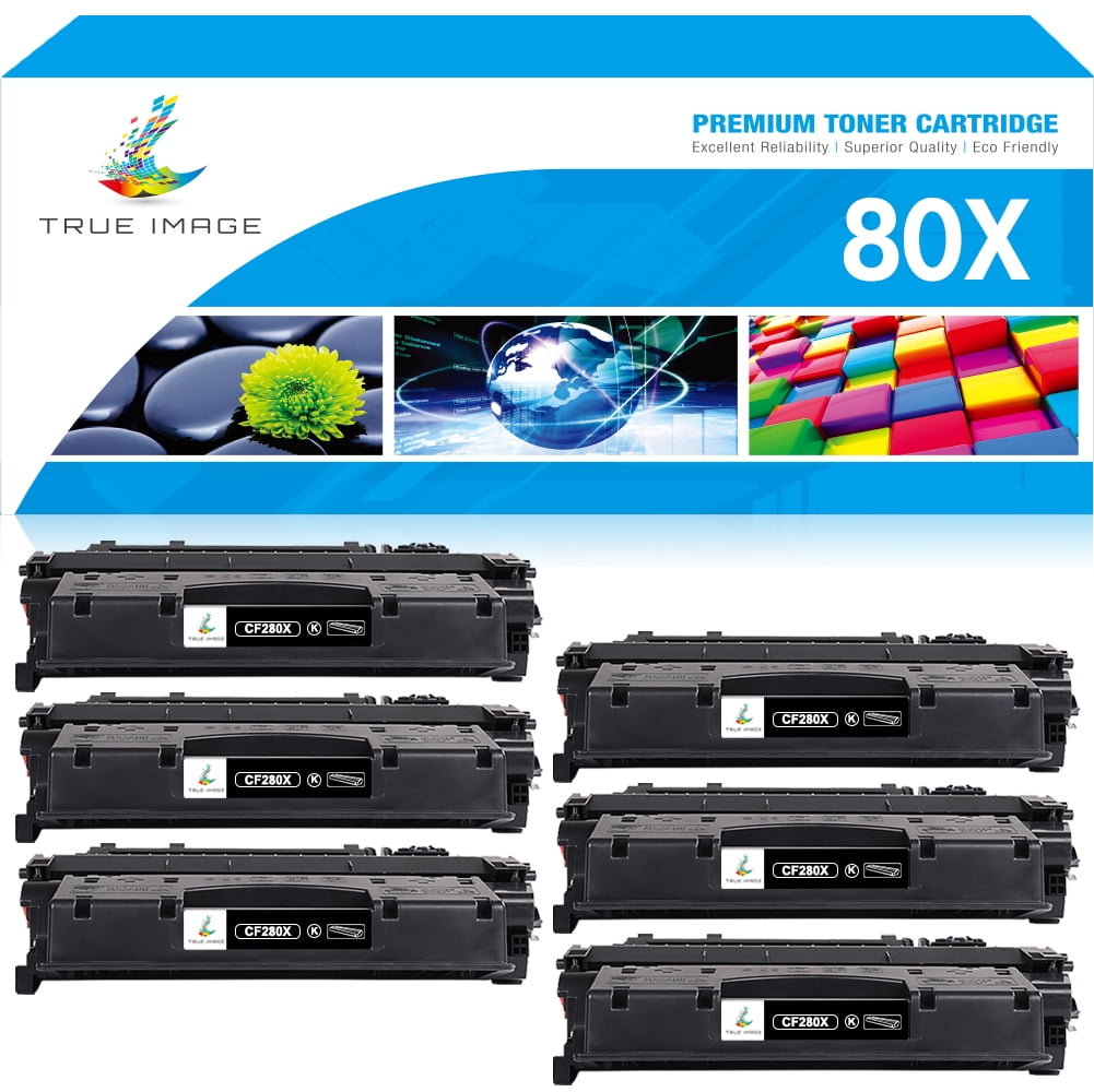 True Image 6-Pack Compatible Toner Cartridge for HP CF280X 80X LaserJet ...