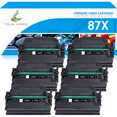 thumbnail image 1 of True Image 6-Pack Compatible Toner Cartridge for HP CF287X 87X Work with Enterprise M506dn M506x MFP M527 Pro M501n M501d Printer (Black), 1 of 10