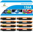 thumbnail image 1 of True Image 8-Pack Compatible Toner Cartridge for HP CE310A 126A Work with Pro CP1025 CP1025NW M275 MFP M175A M175NW Printer (2*Black,2*Cyan,2*Magenta,2*Yellow), 1 of 11