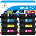 thumbnail image 1 of True Image 8-Pack Compatible Toner Cartridge for Xerox 106R01597 Work with Phaser 6500 6500N 6500DN WorkCentre 6505 6505N 6505DN Printer (2*Black,2*Cyan,2*Magenta,2*Yellow), 1 of 10