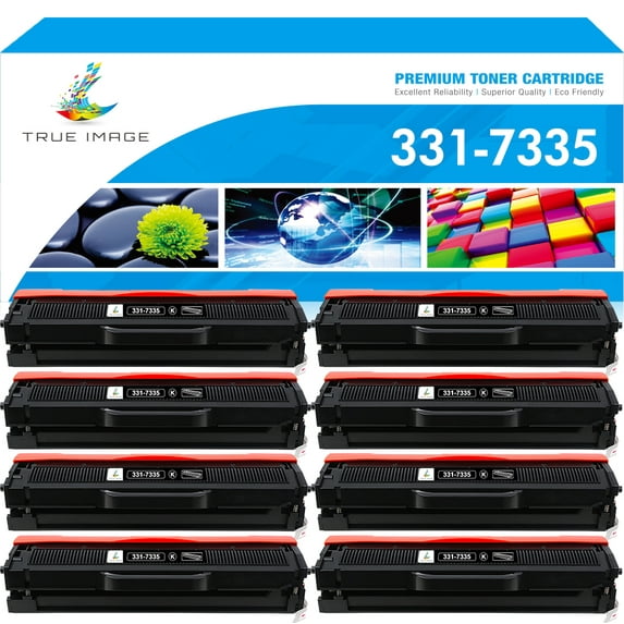 True Image 8-Pack Compatible Toner Cartridge for Dell 331-7335 Work with Dell B1160 B1160W B1163W B1165NFW Printer (Black)
