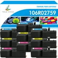 thumbnail image 1 of True Image 9-Pack Compatible Toner Cartridge for Xerox 106R02758 Phaser 6020 6022 WorkCentre 6025 6027 Printer (3*Cyan,3*Magenta,3*Yellow), 1 of 10