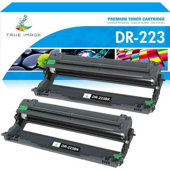 True Image Compatible Toner Cartridge for Brother DR-223CL TN-227 MFC-L3710CW/L3750CDW/L3770CDW HL-L3270CDW/L3210CW/L3230CDW/L3230CDN/L3290CDW (Black 2-Pack)