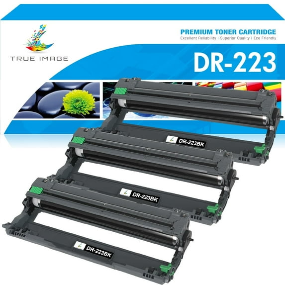 DR223 Drum Unit Compatible for Brother DR-223CL TN-227 MFC-L3710CW/L3750CDW/L3770CDW HL-L3270CDW/L3210CW/L3230CDW/L3230CDN/L3290CDW (Black 3-Pack)