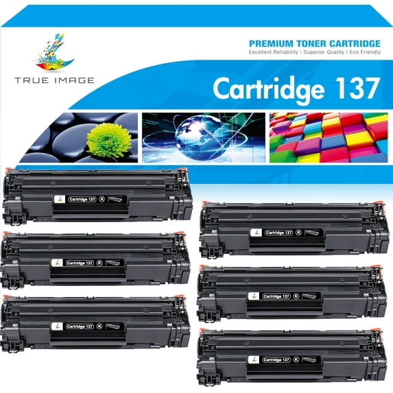 True Image Compatible Toner Cartridge for Canon 137 9435B001 CRG 137 Work with ImageClass MF212w MF216n MF227dw MF229dw LBP151dw MF244dw MF232w MF242dw MF247dw Printer(Black 6-Pack)
