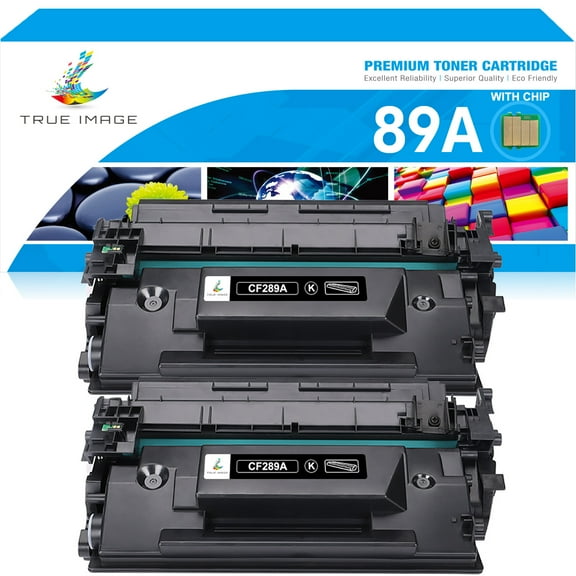 True Image Compatible Toner Cartridge with Chip for HP CF289A CF289X LaserJet Enterprise MFP M528dn M528f Flow MFP M528c M528z M507x M507n M507dnPrinter Ink(Black 2-Pack)