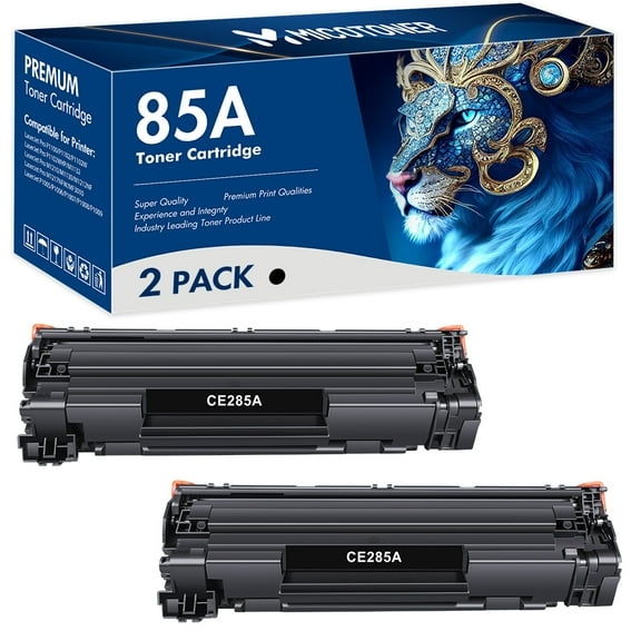 True Image Compatible Toner Cartridge for HP 85A CE285A LaserJet Pro P1102 P1109 Series P1102w P1109w MFP M1212 M1217 Series M1212nf M1217nfw Printer(Black 2-Pack)