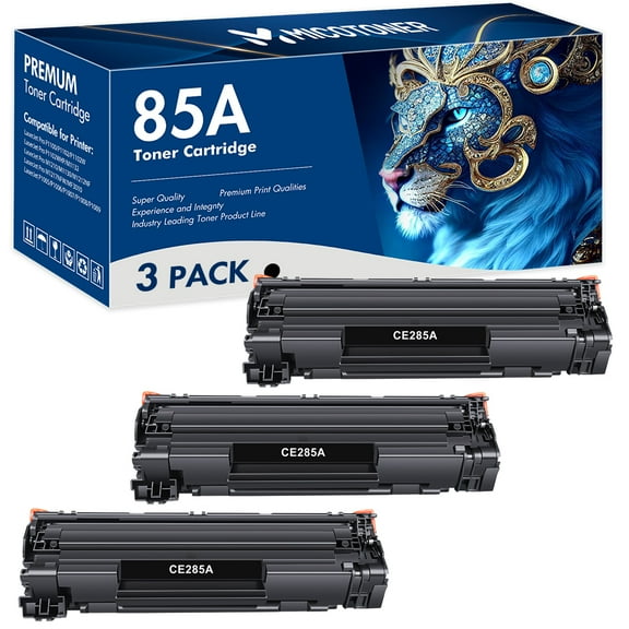 True Image Compatible Toner Cartridge Replacement for HP 85A CE285A Laserjet Pro P1102w P1109w M1212nf M1132 M1138 M1139 M1219nf M1217nfw(Black 3-Pack )