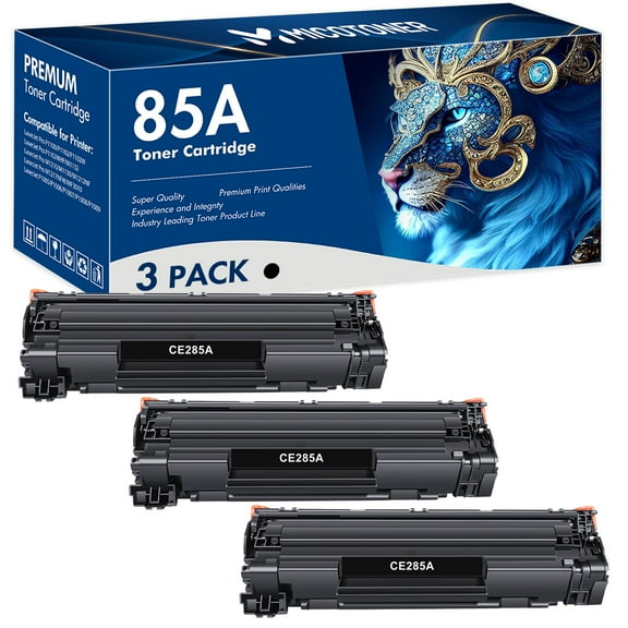 True Image Compatible Toner Cartridge Replacement for HP 85A CE285A Laserjet Pro P1102w P1109w M1212nf M1132 M1138 M1139 M1219nf M1217nfw(Black 3-Pack )