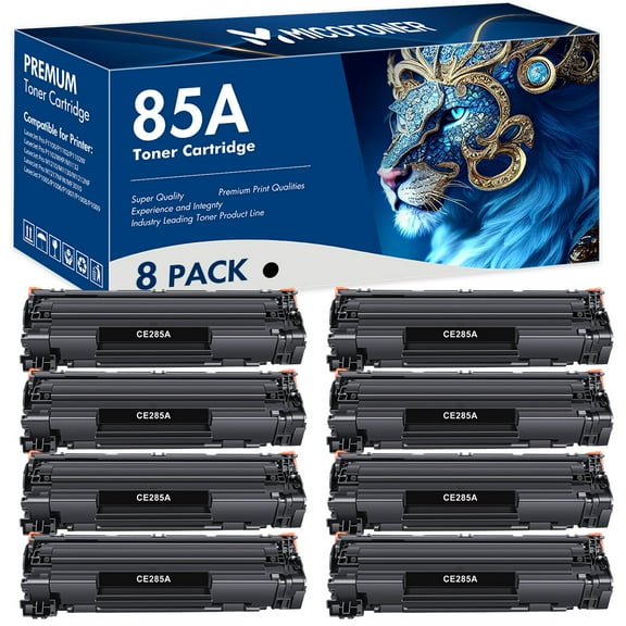 True Image Compatible Toner Cartridge Replacement for HP 85A CE285A Laserjet Pro P1102w P1109w M1212nf M1132 M1138 M1139 M1219nf M1217nfw(Black 8-Pack )