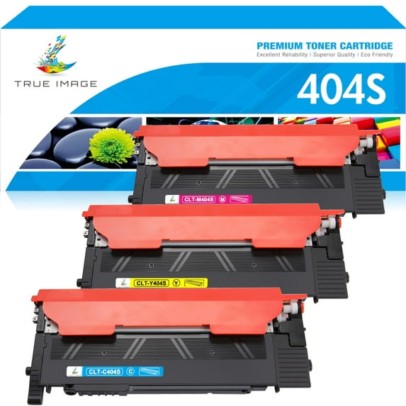 True Image Compatible Toner Cartridge Replacement for Samsung CLT-K404S CLT-C404S CLT-M404S CLT-Y404S SL-C430 C430W C480 C480W C480FW C480FN C432 C432W(Cyan,Magenta,Yellow 3-Pack)