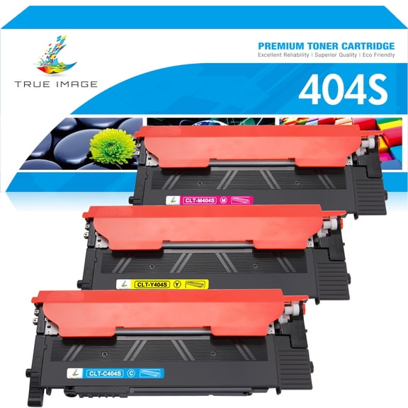 True Image Compatible Toner Cartridge Replacement for Samsung CLT-K404S CLT-C404S CLT-M404S CLT-Y404S SL-C430 C430W C480 C480W C480FW C480FN C432 C432W(Cyan,Magenta,Yellow 3-Pack)