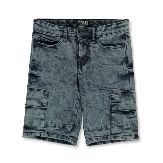 True Indigo Boys' Denim Cargo Shorts Color: blue wash Size: 3t