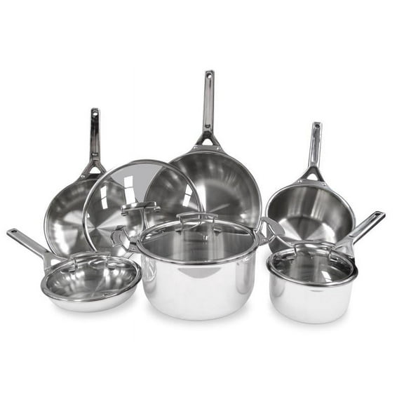 True Induction Gourmet Non-Stick Cookware Set-Stainless Steel Cookware