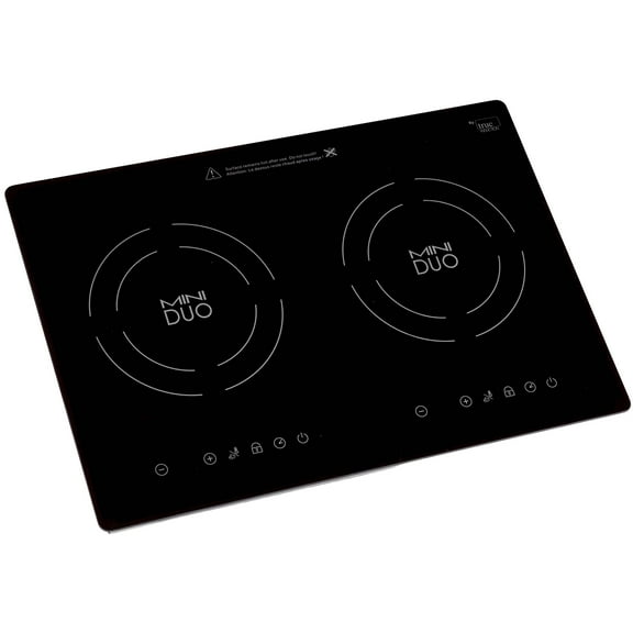 True Induction MD-2B Built-In 20" Mini Duo Induction Glass-Ceramic Cooktop, UL858 Certified, 1750W