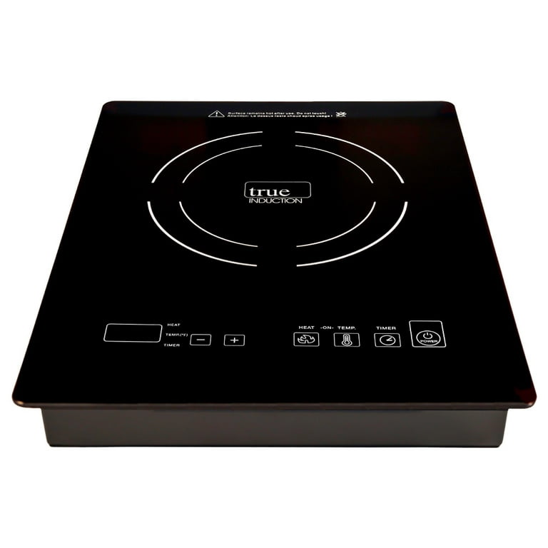 True Induction TI-2B Built-in 858UL Certified, 23-inch Dual Induction  Cooktop 1800/1750W Glass-Ceramic Top 