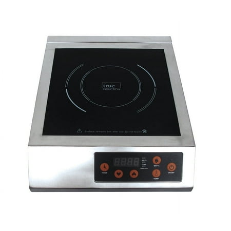 True Induction TI-1SS Portable UL197 Certified, 13-inch Commercial Single Induction Cooktop 3200W Glass-Ceramic Top