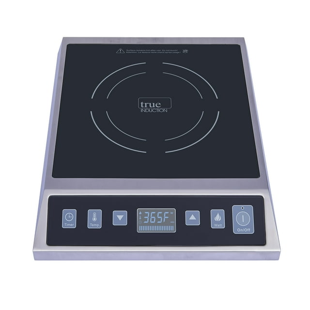 True Induction  TI-1SSC Protable UL197 Certified, 12-inch Commercial Single Induction Cooktop 1750W Glass-Ceramic Top