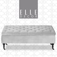thumbnail image 1 of Elle Decor Collette Tufted Storage Bench, Pearl Grey Velvet, 1 of 7
