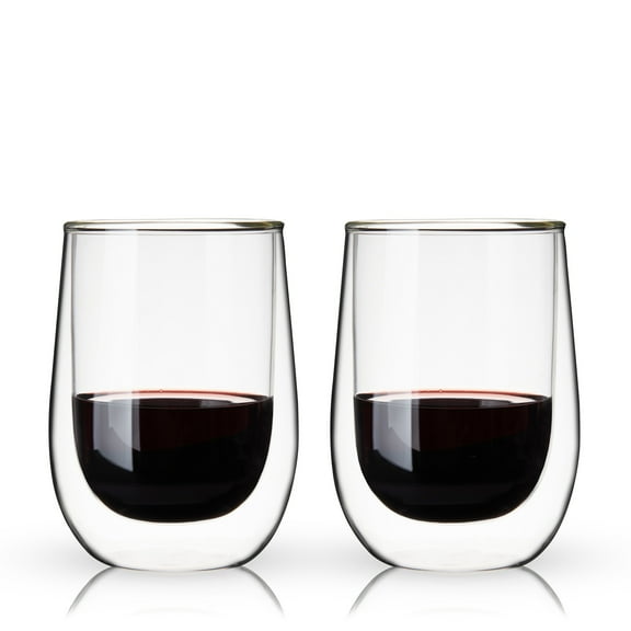 True Insulated Wine Glasses, Kitchen and Home Bar Glassware, 10oz Set of 2