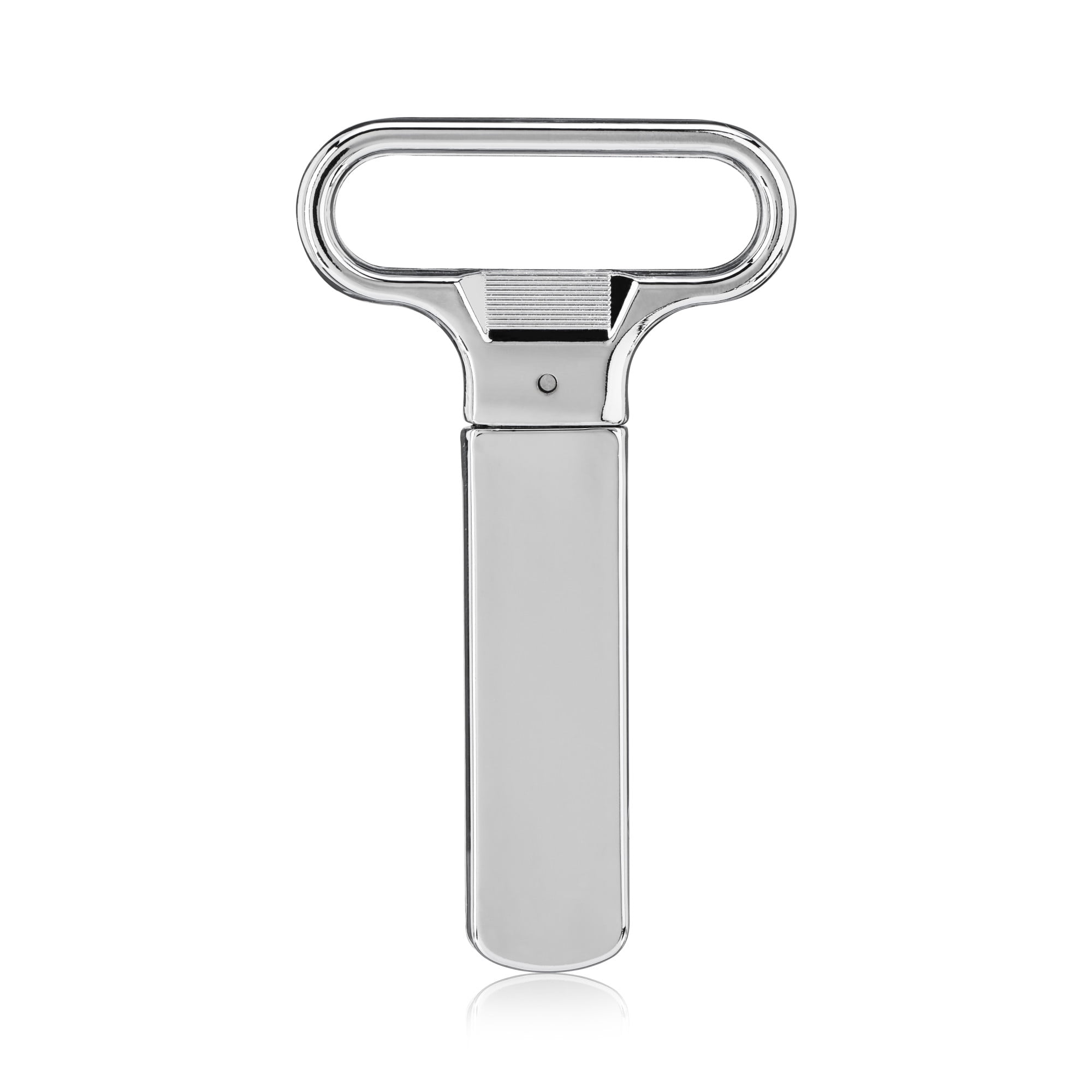 Silver Twin Prong Wine Bottle Opener with Chrome Handle