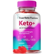 True Keto Fusion Gummies, Official True Keto Fusion ACV Gummy S, Keto+ACV Supplement, All Natural Apple Cider Vinegar, Gomitas Reviews 60 Gummies