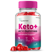 True Keto Fusion Keto + ACV Gummies Supplement for Ketogenic Diet, Premium Formula, Organic Ingredients, 1 Month Supply 1 Pack