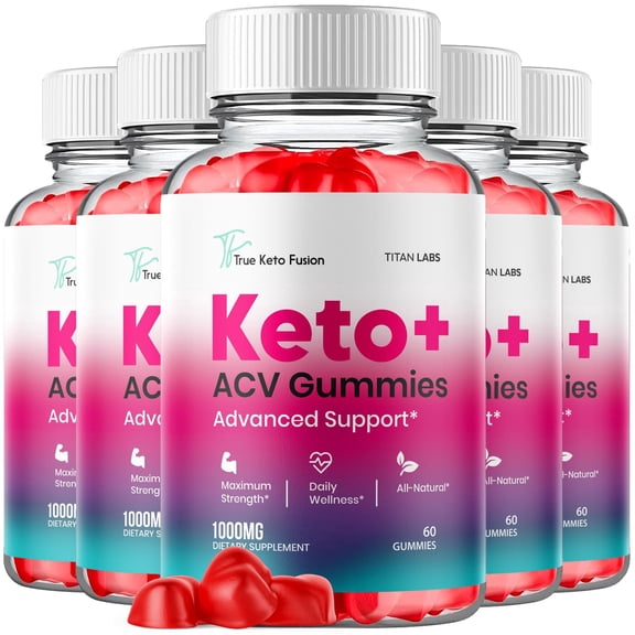 True Keto Fusion Maximum Strength ACV Gummies Advanced Apple Cider Vinegar Supplement 1000MG Formula 300 Gummies